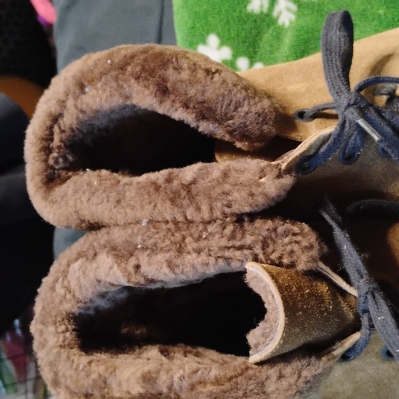 Brown Suede Fur-Lined Boots - Picture 2 of 8